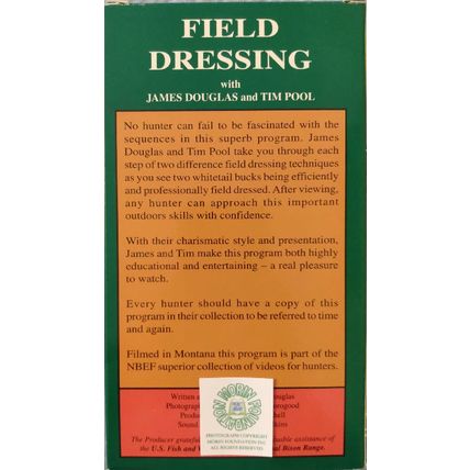 FIELD DRESSING with JAMES DOUGLAS & TIM POOL VHS VIDEOTAPE