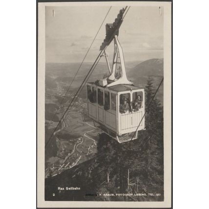 Rax Seilbahn, Hirschwang, Niederösterreich, 1949 - Kraus Foto-AK