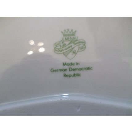 J L Menau - Serving Platter - Pink Grey Art Deco - Length approx 32cm