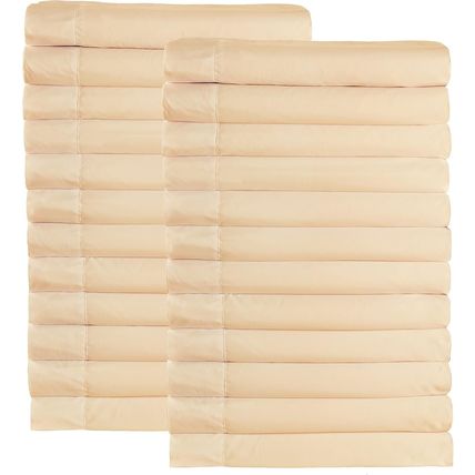 Grand Linen King Size Pillow Case-40"L x 20"W-1500 TC-IVORY/BEIGE-NEW-FAST SHIP