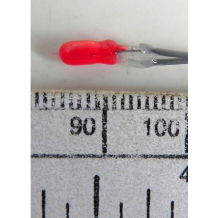Ampoule - rouge 6 volts - 65 ma 3 mm type grain de blé - lot de 4