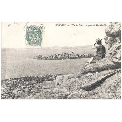 29 - ROSCOFF - Vue sur L´ Ile de Batz prise de Per Haridy
