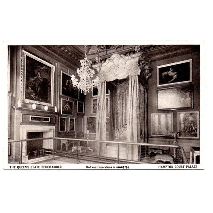 Queen`s State Bedchamber, Hampton Court Palace - Postally Unused - Ernest Law