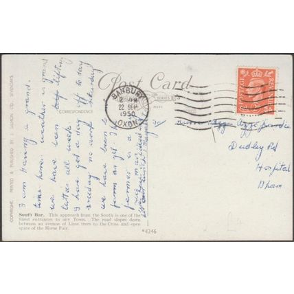 South Bar, Banbury, Oxfordshire, 1950 - Salmon Postcard