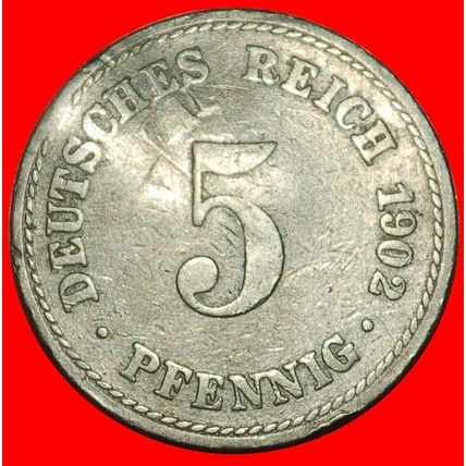Ⰶ EAGLE (1890-1915): GERMANY ★ 5 PFENNIGS 1902A! PRUSSIA! ★LOW START★NO RESERVE