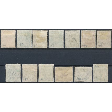 KGVI: 13 Values P15x14 - Australia 1938 - FH - SG 179/81 & 183/92