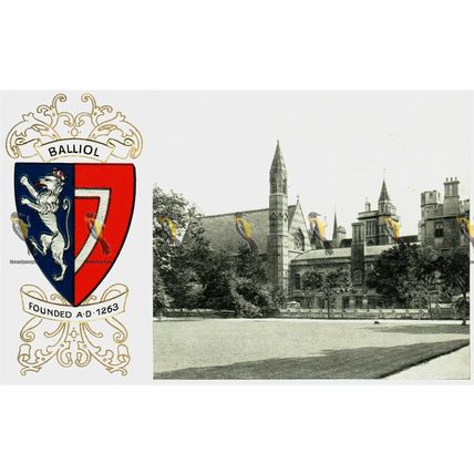 Balliol Founded AD 1263, Oxford, England, UK, Postcard