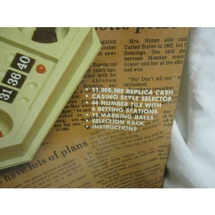 Lotto mania vintage 1984 instant millionare game by smethport