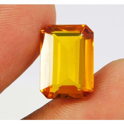 11.70 Ct Natural Mandarin Orange Spessartite Garnet – Emerald Cut Loose Gems