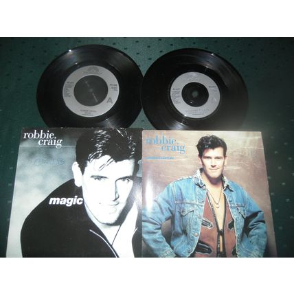 ROBBIE CRAIG 7" SNGLES LOT OF 2 - MAGIC/NOTHING I CAN'T DO