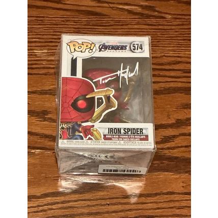 Funko Pop! Iron Spider #574 Facsimile Laser Autographed Figure (Box & Protector)