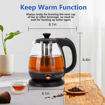 Taylor Swoden Electric Kettle with Tea Infuser, 1L Small Electric Tea Kettle wit
