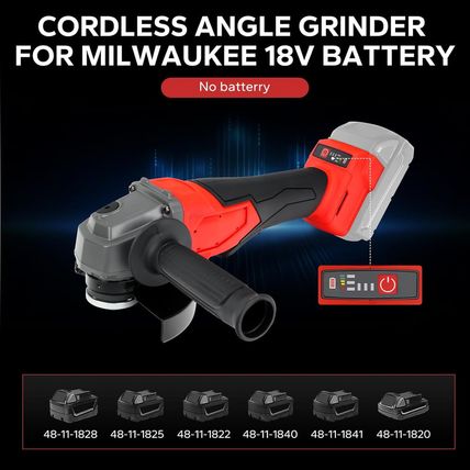 Cordless Angle Grinder for Milwaukee 18V Batteries,7000Rpm Brushless Electric Gr