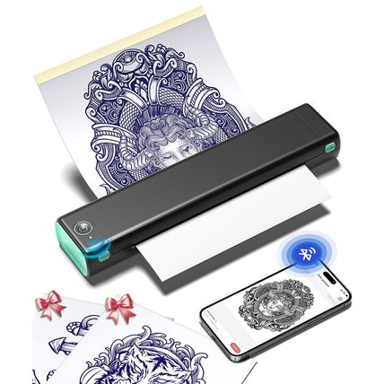 Phomemo M08F Wireless Tattoo Transfer Stencil Printer, Thermal Tattoo Machine wi