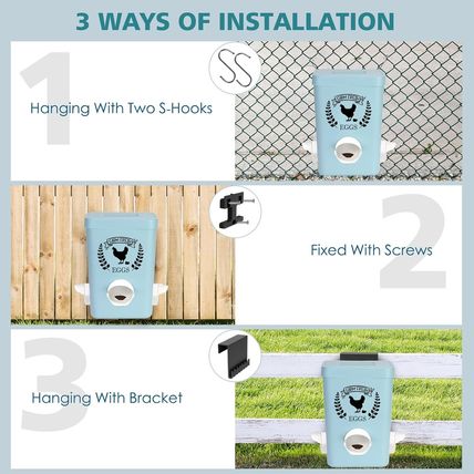 Chicken Feeder and Chicken Waterer Set (3 Gallon/26 Pounds) - Hanging Automatic