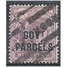 1902 O76 6d Dull Purple Government Parcels Official Good Used .