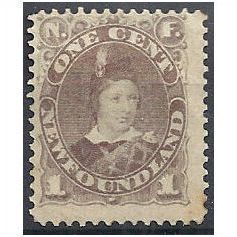 Newfoundland 1880 SG44 1c Dull Grey-Brown Mounted Mint ..