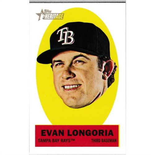 2012 Topps Heritage Stick-Ons - #22 - Evan Longoria