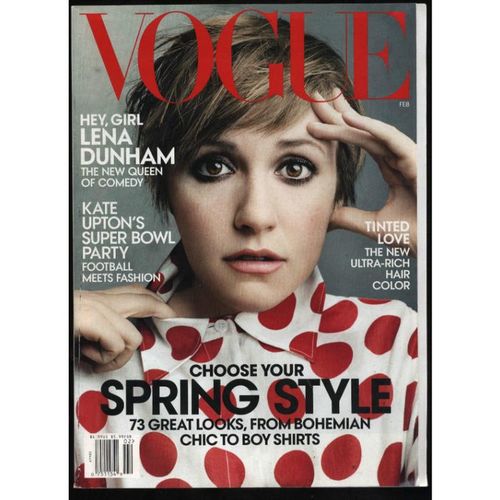 LENA DUNHAM Vogue magazine Feb. 2014 'THE NEW QUEEN OF COMEDY" KATE UPTON