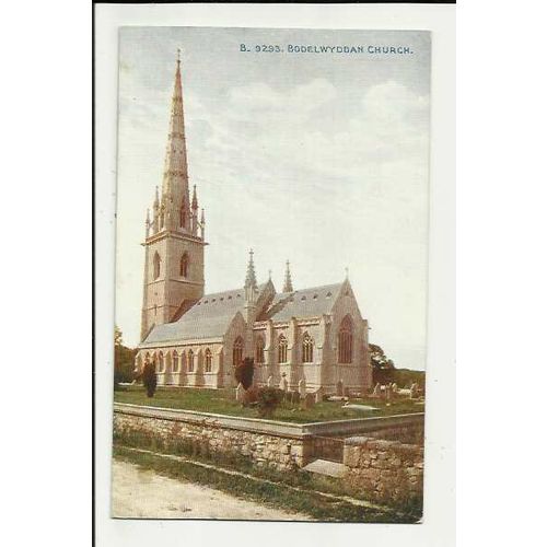 Wales BODELWYDDAN Church Postcard by Celesque (B.9293)