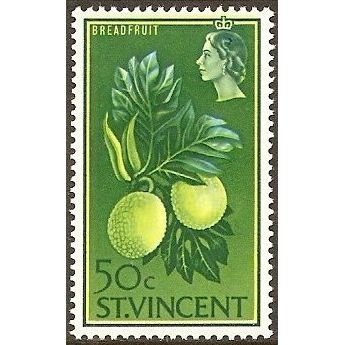 St Vincent 1965 50c Breadfruit Mounted Mint MM SG 242 Sc 237 postage stamp
