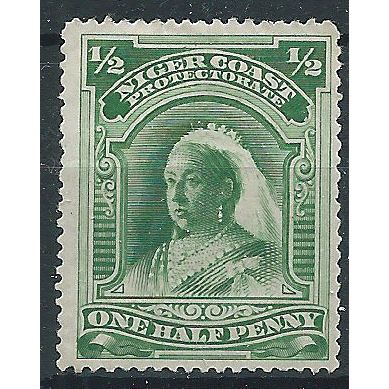 Niger Coast Republic 1894 SG51a 1/2d Deep Green Mounted Mint ..