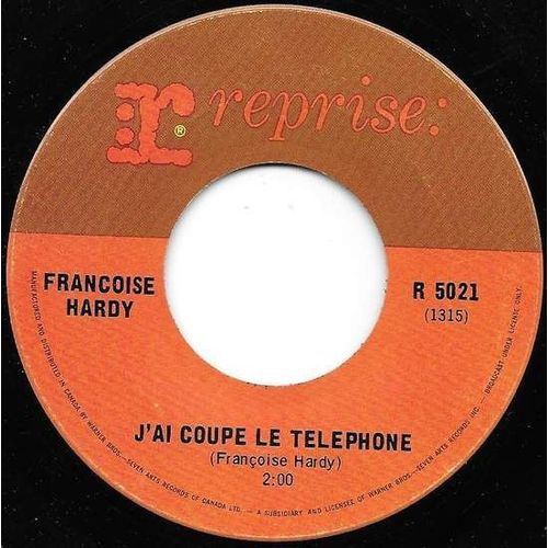 Francoise Hardy - Reprise Records # R 5021 - 7 pouces, 45 tours