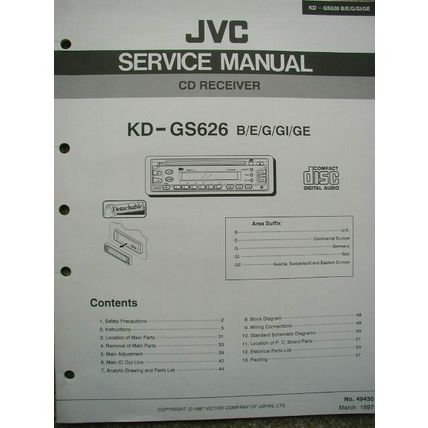 JVC KD-GS626 Original Service Manual