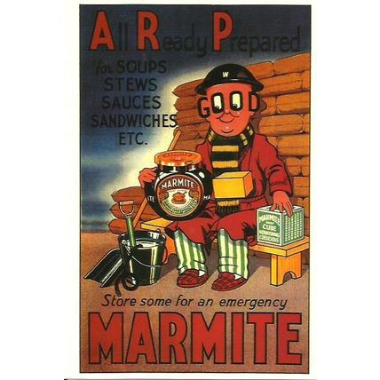 Advertising MARMITE A.R.P. Art Postcard (Mayfair BB 186)