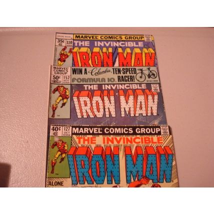 1978-1981, Marvel Comics, The Invincible IRON MAN, 3-Comics, #'s 110, 127, 152