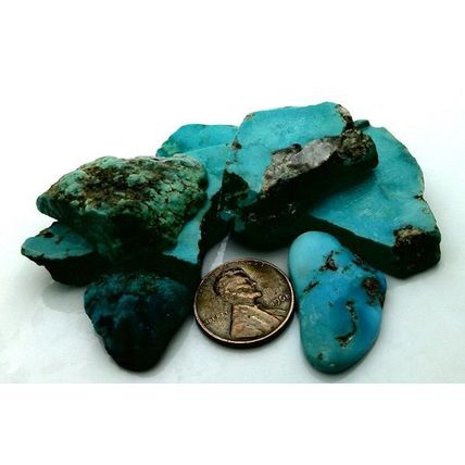 USA Turquoise Gemstone Carving Cabbing Rough Lot 4