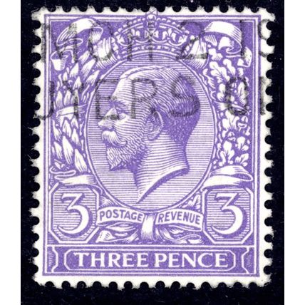 GB 1913 George V 3d violet SG375 used