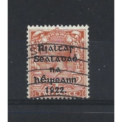 Ireland.SG34 2d Orange.Die Unchecked.Fine Used.Oct24b