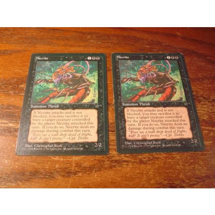 Magic The Gathering, MTG, 2-Cards, 1994, NECTRITE, gg/vg
