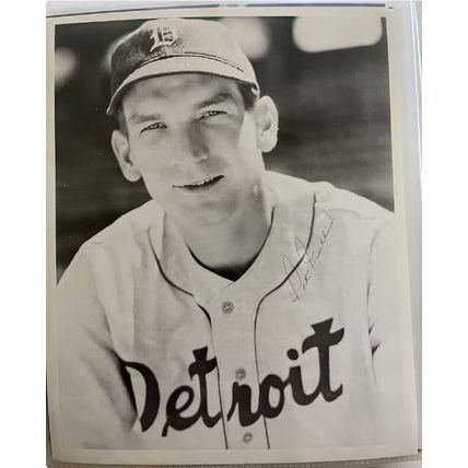 Pat Mullin (d. 1999) Signed Autographed Vintage Glossy 8x10 Photo Detroit Tigers