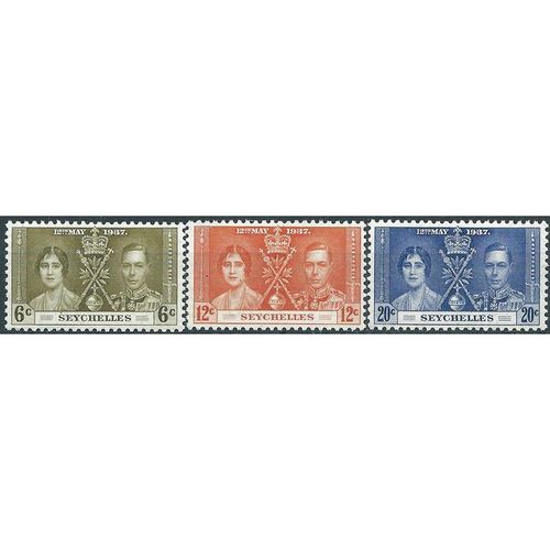 Seychelles 1937 Coronation Set SG132-134 Unmounted Mint ....