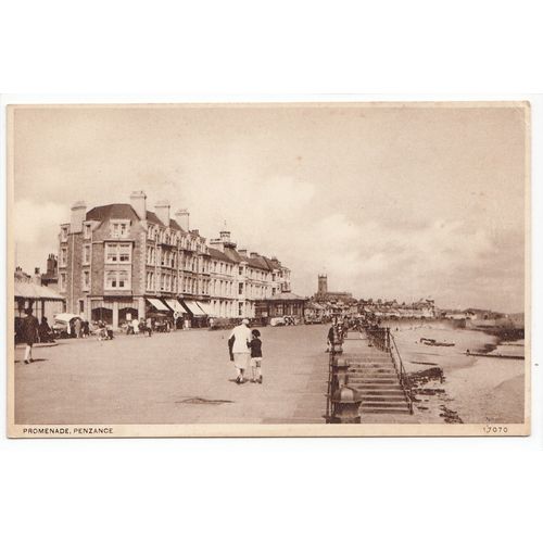 Penzance Promenade Cornwall Postcard 17070