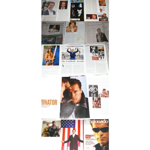 ARNOLD SCHWARZENEGGER Poster + Pinup + 123x Clippings Covers 1990s-recent