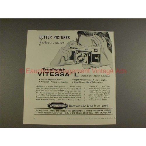 1956 Voigtlander Vitessa L Camera Ad - Better Pictures!