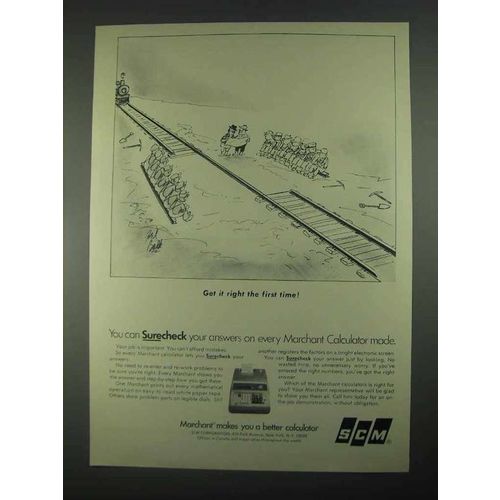 1967 SCM Marchant Calculator Ad - Get It Right