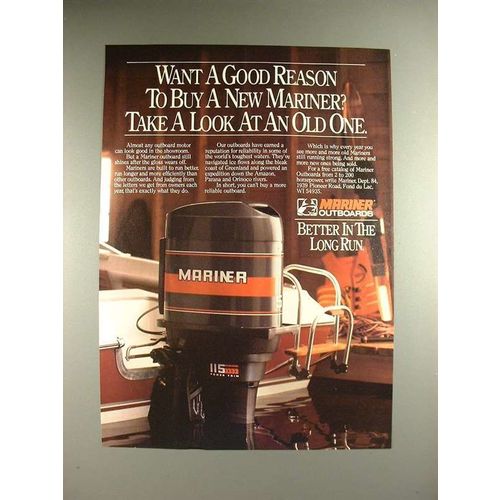 1984 Mariner Outboard Motor Ad - A Good Reason