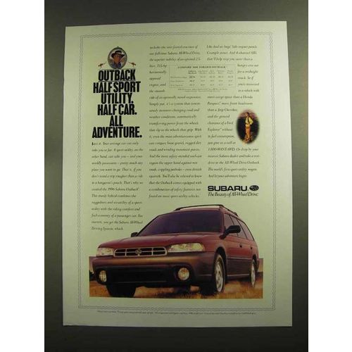 1996 Subaru Outback Ad - All Adventure