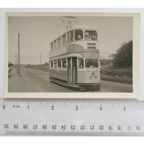 Photo Glasgow Tram no.1307 in 1953