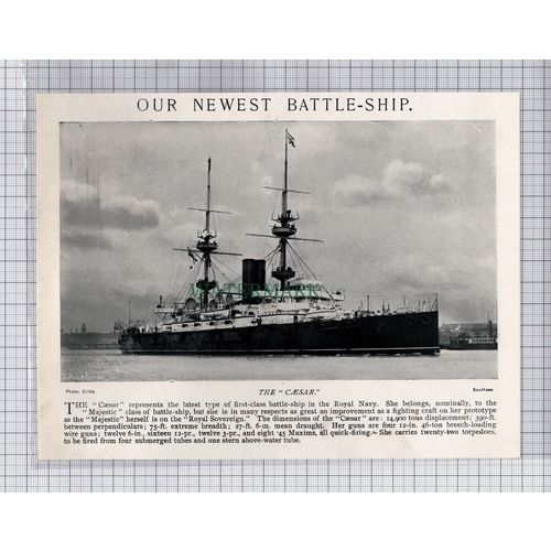 (8649) The CAESAR Battle Ship - 1898 Cutting