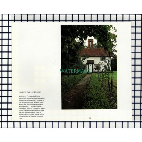 C7038) Hoxne Eye Suffolk Mulberry Cottage - 1980s Cutting