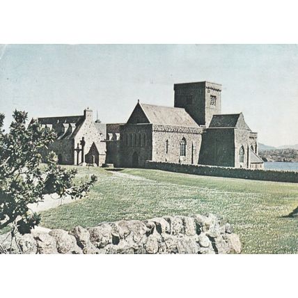 Abbey Church of St Mary Iona Scotland Postcard used VGC