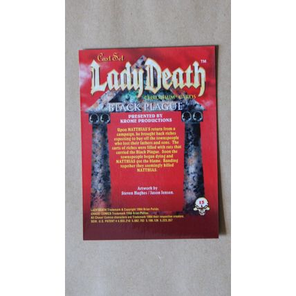 Lady Death All-Chromium Base trading Card # 13 (C) 1994 Chaos Krome comics