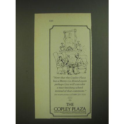 1974 The Copley Plaza Hotel Ad - Now that the Copley Plaza has a Merry-Go-Round