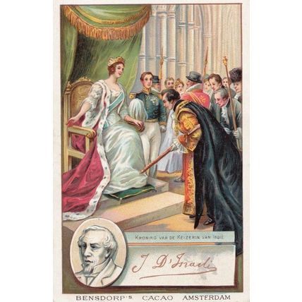 Benjamin Disraeli Politician Printed Signed Bendorps Postcard Antique Card
