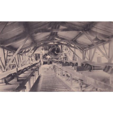 South African Diamond Mines Mining Conveyor Belt & Frommel Antique Postcard